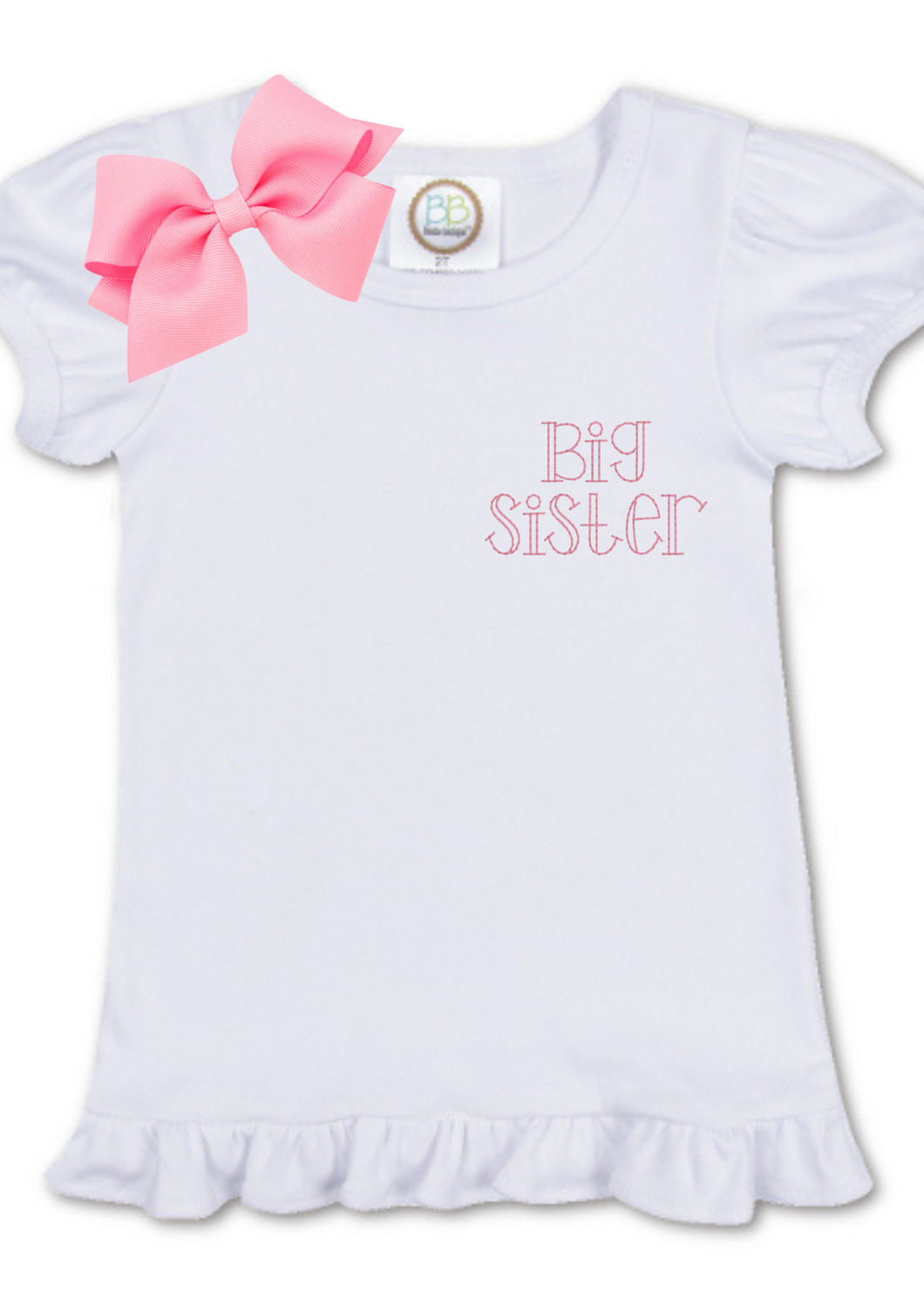 Big Sister Print Small Left Chest