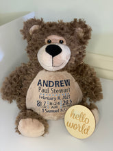 Load image into Gallery viewer, Birth Announcement Stuffed Animal
