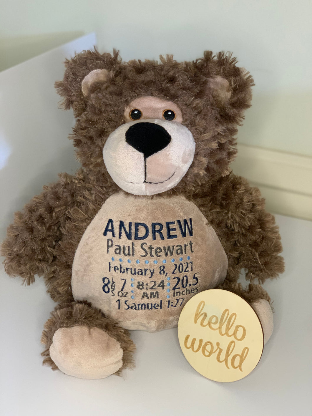 Birth Announcement Stuffed Animal